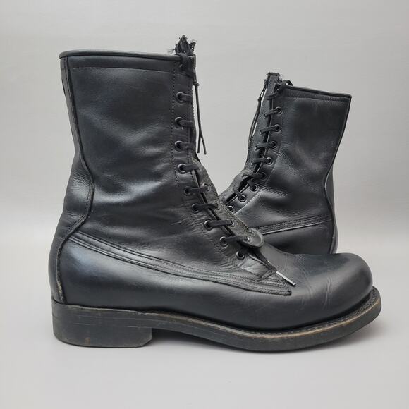 Armortred US Army Military Vietnam 1969 Black Leather Combat Boots Size 10 E main image 6